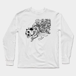 PANDA DOODLE ANGRY Long Sleeve T-Shirt